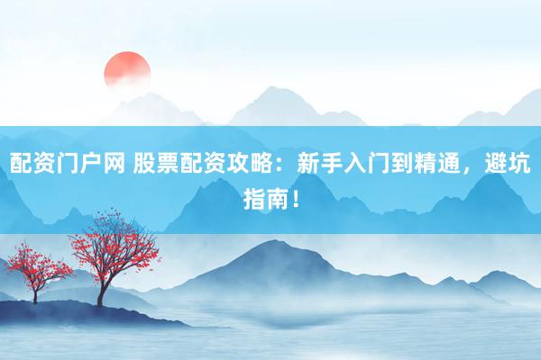 配资门户网 股票配资攻略：新手入门到精通，避坑指南！