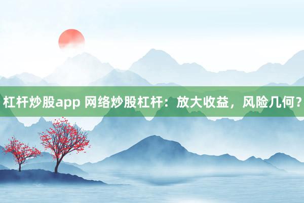 杠杆炒股app 网络炒股杠杆：放大收益，风险几何？
